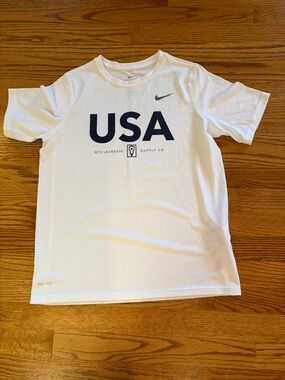 Nike White Kids USA Graphic Short Sleeve Tee